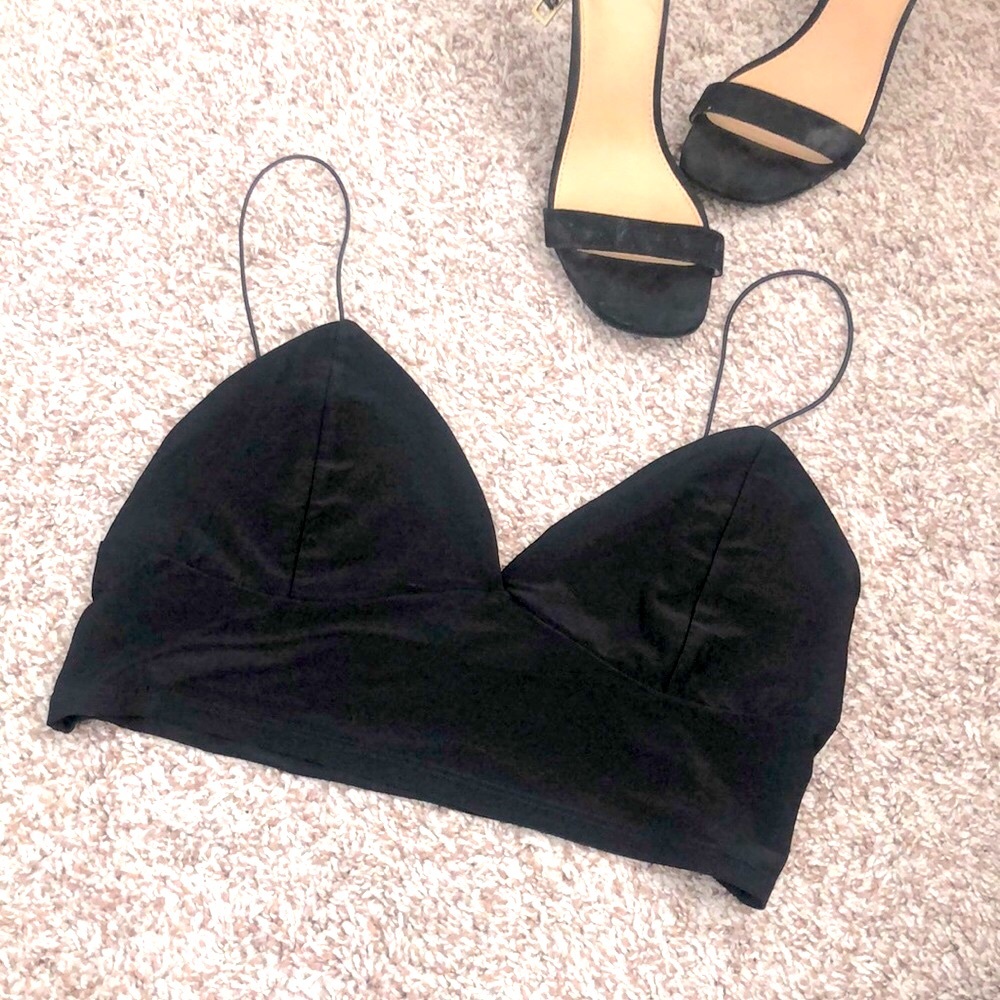 Lilyful Satin Spaghetti Strap Crop Top